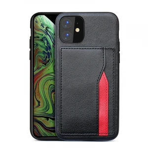 for Iphone11 side plug card slot phone case anti-fall leather PU mobile cover for Iphone 11 pro max