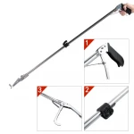 Free Shipping 120CM Foldable Reptile Snake Tongs Stick Grabber Foldable Catcher Wide Jaw Tool Heavy Duty Pest Control Products