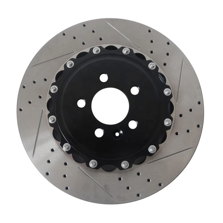 Front rear Drilled & Slotted 5000 Series 2 Piece Rotor Assembled OEM Rotor Pair 6 piston 4 piston