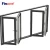 Import fully open glass window panoramic aluminum folding window stacking bi folding accordion foldable glass window moveable smooth from China