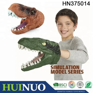 Funny party pretend soft dinosaur hand puppet for children HN375014