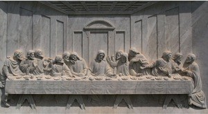 Garden Decoration Famous Stone Relief The Last Supper Wall Art Sculpture