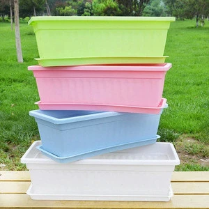 Garden Square Plant Grow Container Flower Pot Vegetable Herbs Seedlings Nursery Pots with Saucers