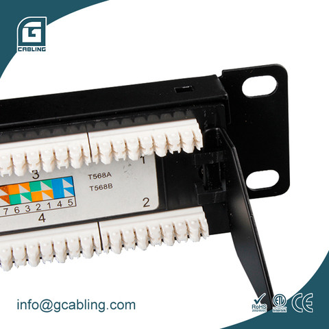 Gcabling Popular Customized Flat Brand Cat6 Ethernet Patchcord 24port Stp Cat6 Patch Panel