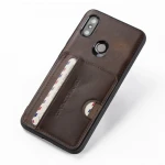 Genuine Leather Android smartphone mobile phone case Stand Design Slot Wallet case with card for Xiaomi 8 Mobile Phone cas
