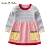 Girls knit skirt striped baby pullover skirt cotton clothes for kids autumn girls skirt