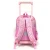 Import Girls trolley backpack 3D unicorn kids school bag with wheels from China