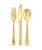 Import Gold Plastic Silverware Set, Heavyweight Gold Cutlery, Disposable Gold Flatware sets. Golden utensils for wedding 300pieces from China