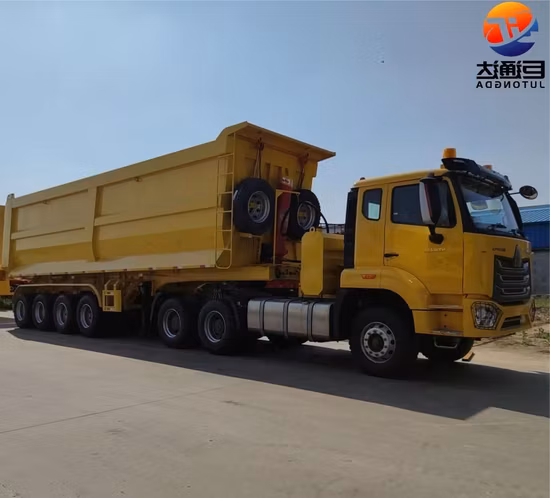 Good Quality 3 Axles 80tons U Shape Sand Rock Dump Tipper Trailer