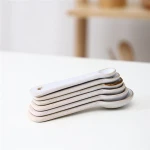 Good quality cheap custom kitchen measuring tools tea mini ceramic measuring spoons set of 4