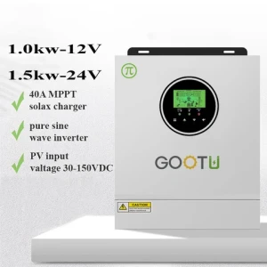 GOOTU 1KW 1.5KW 2KW Off Grid 12V 24V Solar Power Pure Sine Wave Solar Inverter