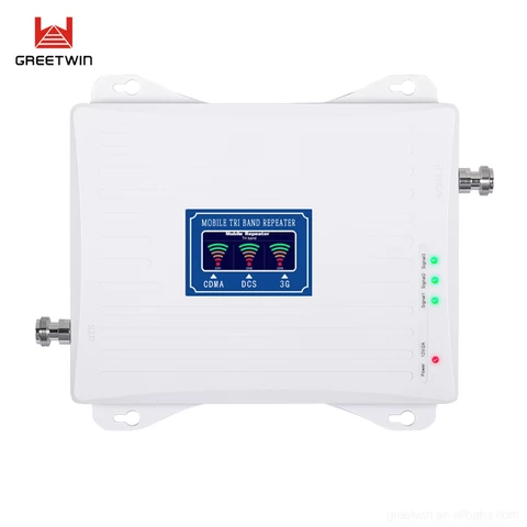 GREETWIN Economical Tri Band 900/1800/2100 2G 3G 4G LTE GSM Network Cellphone Repeater Mobile Phone Signal Booster