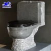 Grey granite stone bathroom toilet
