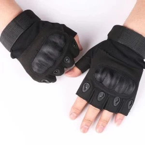 Half Finger Non-slip Exercise Gloves Black Military Outdoor Gloves Mens Army Tactical Gloves