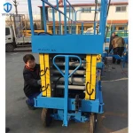Hand operation hydraulic aerial work platform