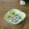 Hand Painted Flower Bird Ceramic thread Soap Dish Porcelain Trinket Ring jewelry Plate japanese spice salt and pepper dish