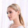 Handmade Gorgeous floral headband rhinestone jewelry hairband soft chain hair ornaments bridal tiara wedding accessories