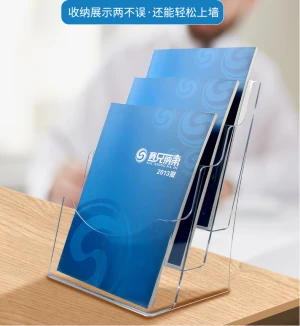 HAORUI Acrylic T-type Strong Table Signboard Double-sided Table Sign Display Card Rack Acrylic Table A4 Paper Holder Showing