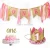 Import Happy First Birthday Hats Decor  One Birthday Hat Princess Crown 1st 2nd 3rd Year Old Baby Show Decoration from China