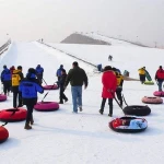 hard bottom rubber snow tube snow scooter for adults