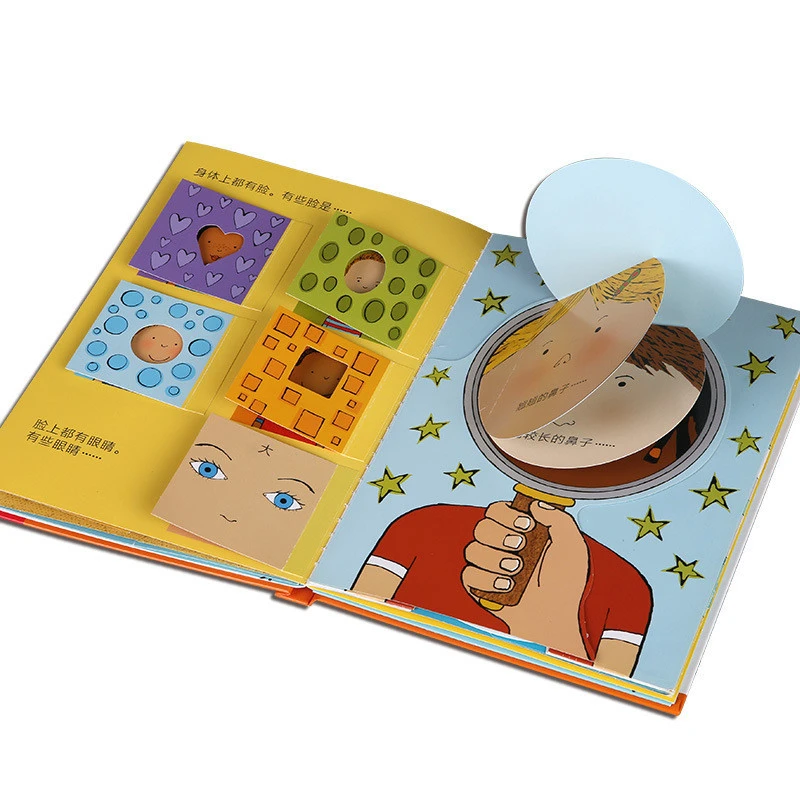 Hardcover 3d pop up baby children cardboard story book printing