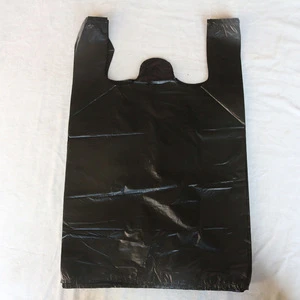 HDPE plastic t-shirt shopping  bags with printing
