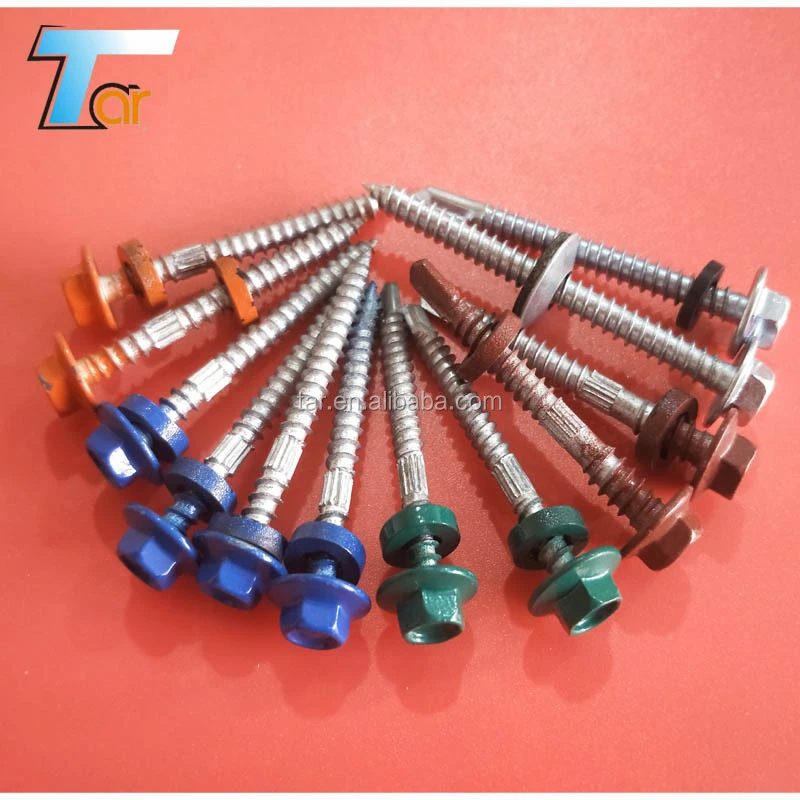 Hex Head Self Drilling Screw With EPDM Washer Painted RAL Color