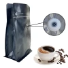 High Barrier Aluminum Foil Flat Bottom Heat Sealed Large Luxury Coffee Bags with Degassing Valve and Zipper