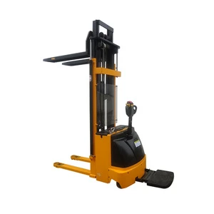 high quality 3 ton 3 way hydraulic manual semi ride on electric pallet stacker with high configuration 1500kg