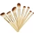 Import High Quality 8 pieces Private label Ecofriendly Nylon Hair Bamboo Handle Make Up Brush Set Makeup Tool from China