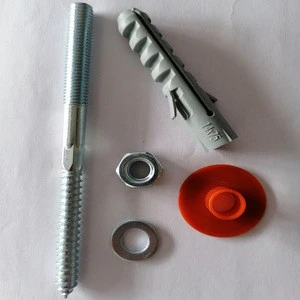 High quality bathroom sink basin wall fixing kit,stud screw, sanitary fixing kits M10*140mm hanger bolt with zinc plated