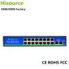 High quality cctv poe switch with 250m long transmission 16port poe switch
