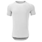 High Quality Custom Logo Slim Fitness Workout Outfit Gym Sport Casual Wear T-shirt 95% Cotton 5% Spandex Men Sweat Shirt