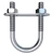 Import High Quality Custom Size Hot Dip Galvanized Stainless Steel SS316 U Type Shaped Lock Ubolt Pipe Clamp Square U Bolt For Truck from China