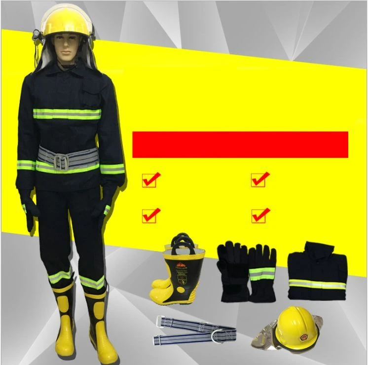 High Quality Fire Fighting Suit Waterproof Fireproof Firemen Suit