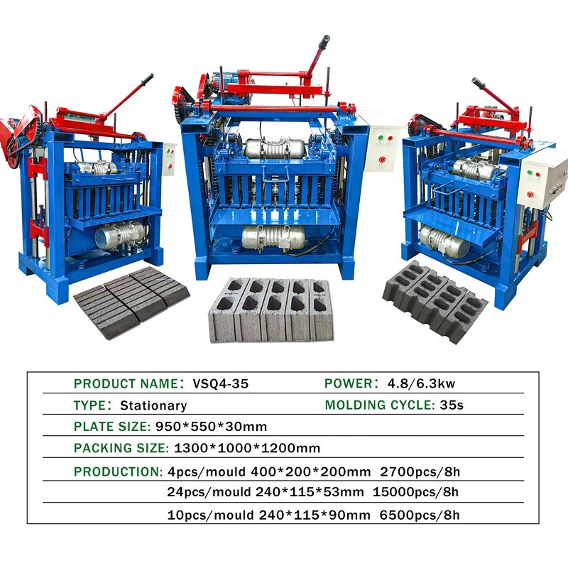 High quality fly ash concrete cement brick block making machine lowest price for sale  in Africa