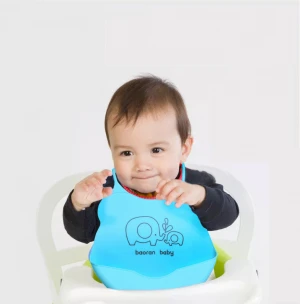 High Quality Food Grade Baby Product Waterproof Silicone Baby Bib