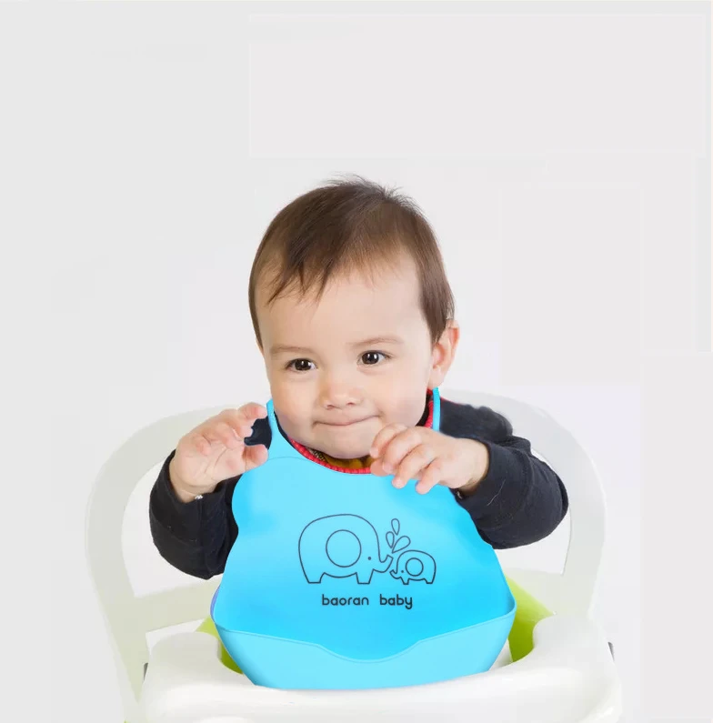 High Quality Food Grade Baby Product Waterproof Silicone Baby Bib
