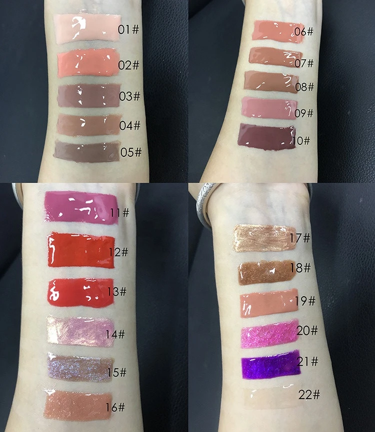 High quality lip gloss flavoring oil glitter nude pigmented lip gloss