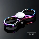 high quality metal car keychain decompression artifact gyro keychain with gift box for car