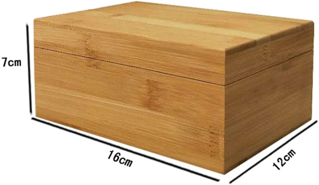 High quality natural bamboo wood gift storage box with lid