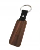 High Quality walnut wood customized key chain with stainless steel ring