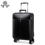 High quality Waterproof PU suitcase TSA lock business traveling luggage