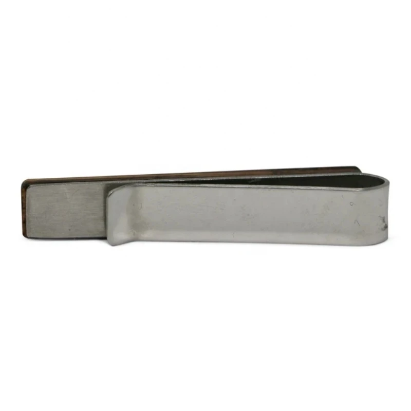High quality Wooden Tie Clip Silver Wood Tie Bars