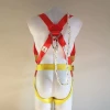 high strength parachute 100% polyester full body safety harness 1 D rings adjustable belts with safety lanyard