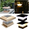Hight Quality Outdoor Garden Solar Powered LED Post Deck Cap Square Fence Landscape Lamp Light For Dropship