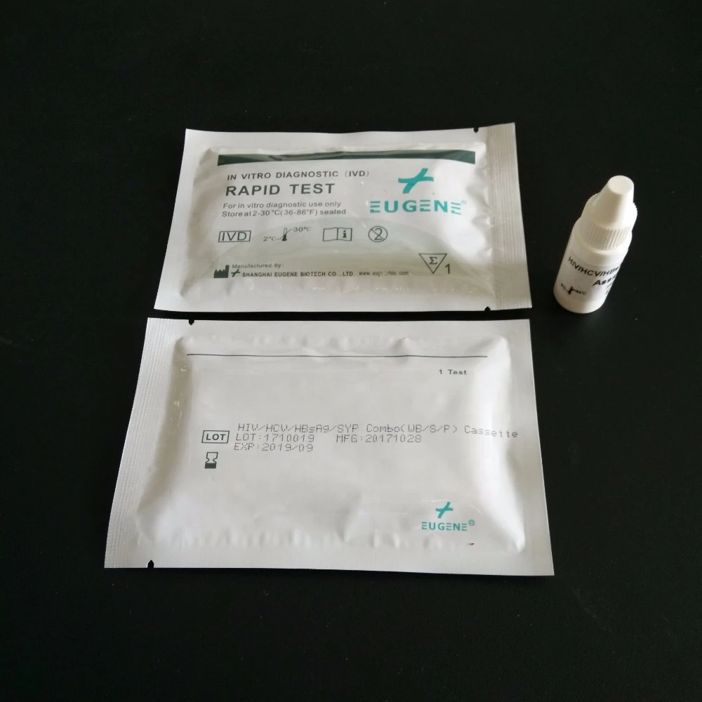 HIV 1/2 Ab HCV Ab HBsAg Syphilis Combo Rapid Test Kit One Step Rapid Diagnostic Test 11 Years Professional Manufacturer with CE