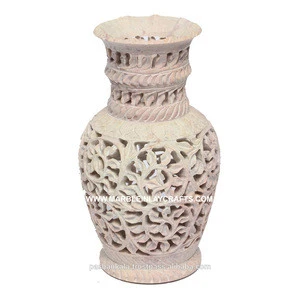 Home Decor Stone Vase - Decorative Flower Pots