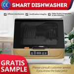 Home desktop mini dishwasher installation simple  high temperature washing