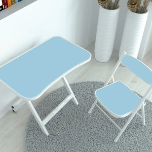 Home kids room funiture kids study table and chair set with storage for children